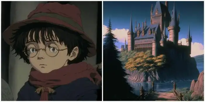 Нейросеть показала, как бы выглядели герои "Гарри Поттера", если бы студия Ghibli выпустила аниме по книге Роулинг