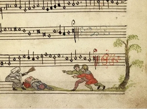 Забавный песенник XVI века с "интересными" картинками