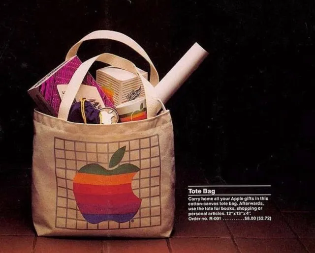 В 80-х Apple выпускала собственный мерч