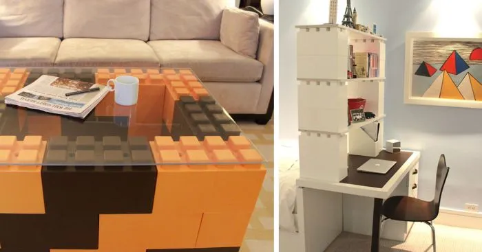 Конструктор для взрослых: мебель из гигантских кирпичиков типа LEGO