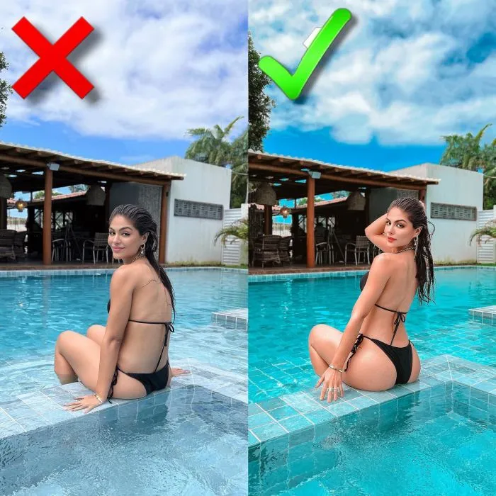 Девушка показала, как правильно фотографироваться в купальнике, чтобы избежать неудачных кадров