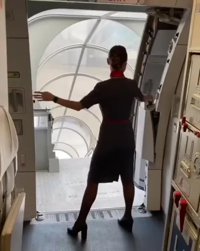 Как закрываются двери на Airbus A330