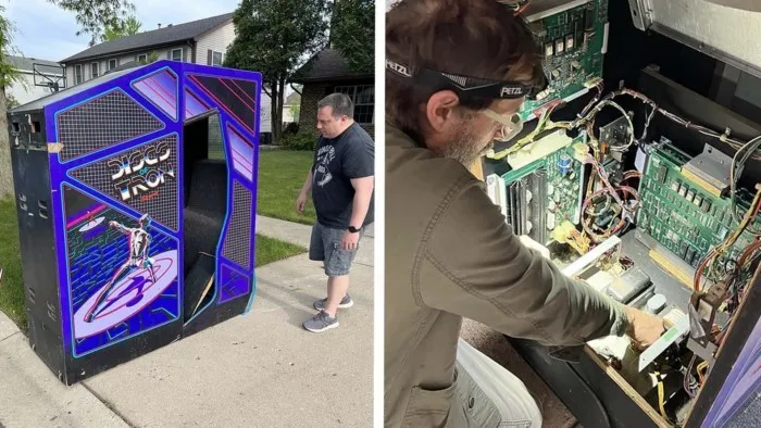 Редкий аркадный автомат стоимостью в тысячи долларов спасен со свалки!