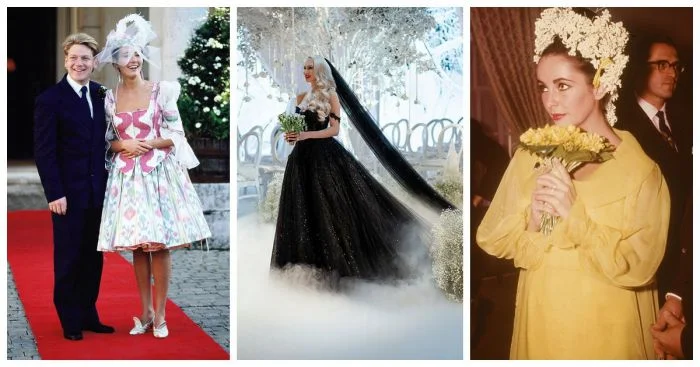 22 знаменитые невесты, которые отказались от традиционного белого платья