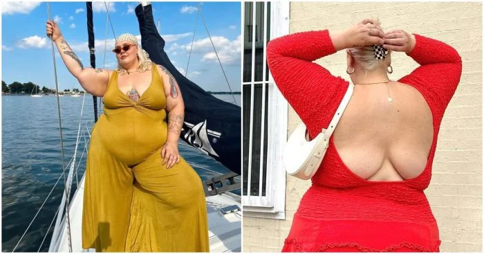 Очередная бодипозитивная блогер размера XXL не скрывает свои формы